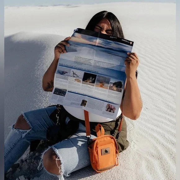 Adventurist Backpack Co. Nomad Crosssbody Sling Bag Hiking Outdoor Travel Orange - Picture 3 of 15